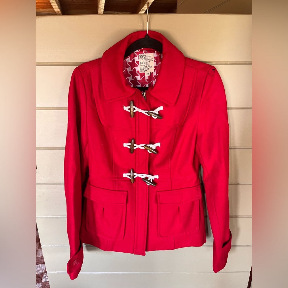 Red Toggle Coat